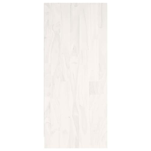 Bogreol 104x33x76 cm massivt fyrretræ hvid