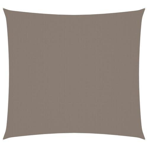 Solsejl 7x7 m firkantet oxfordstof gråbrun