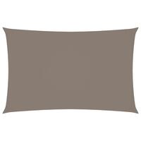 Solsejl 3x6 m rektangulær oxfordstof gråbrun