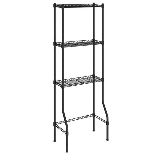 Opbevaringsstativ over toilet 55x30x150 cm jern sort