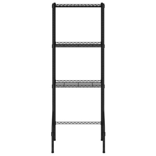 Opbevaringsstativ over toilet 55x30x150 cm jern sort