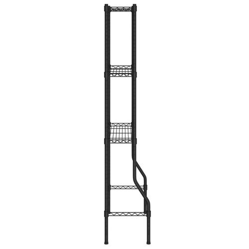 Opbevaringsstativ over toilet 55x30x150 cm jern sort