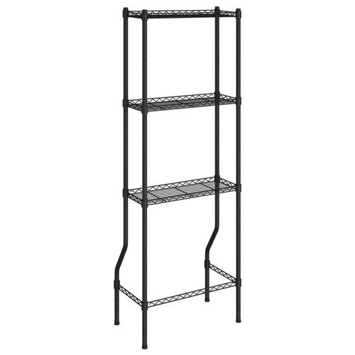 Opbevaringsstativ over toilet 55x30x150 cm jern sort