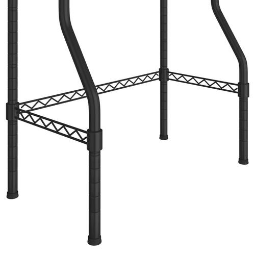 Opbevaringsstativ over toilet 55x30x150 cm jern sort
