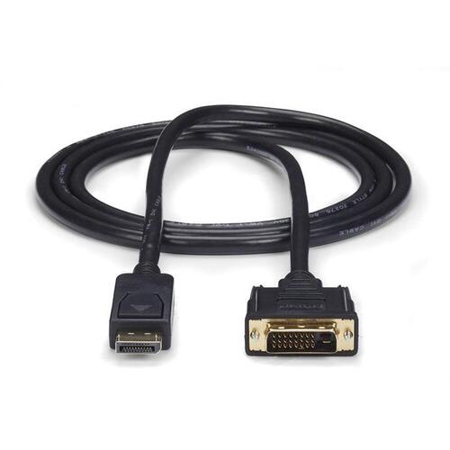 Startech DisplayPort til DVI-kabel 1,8 m - sort (han til han)