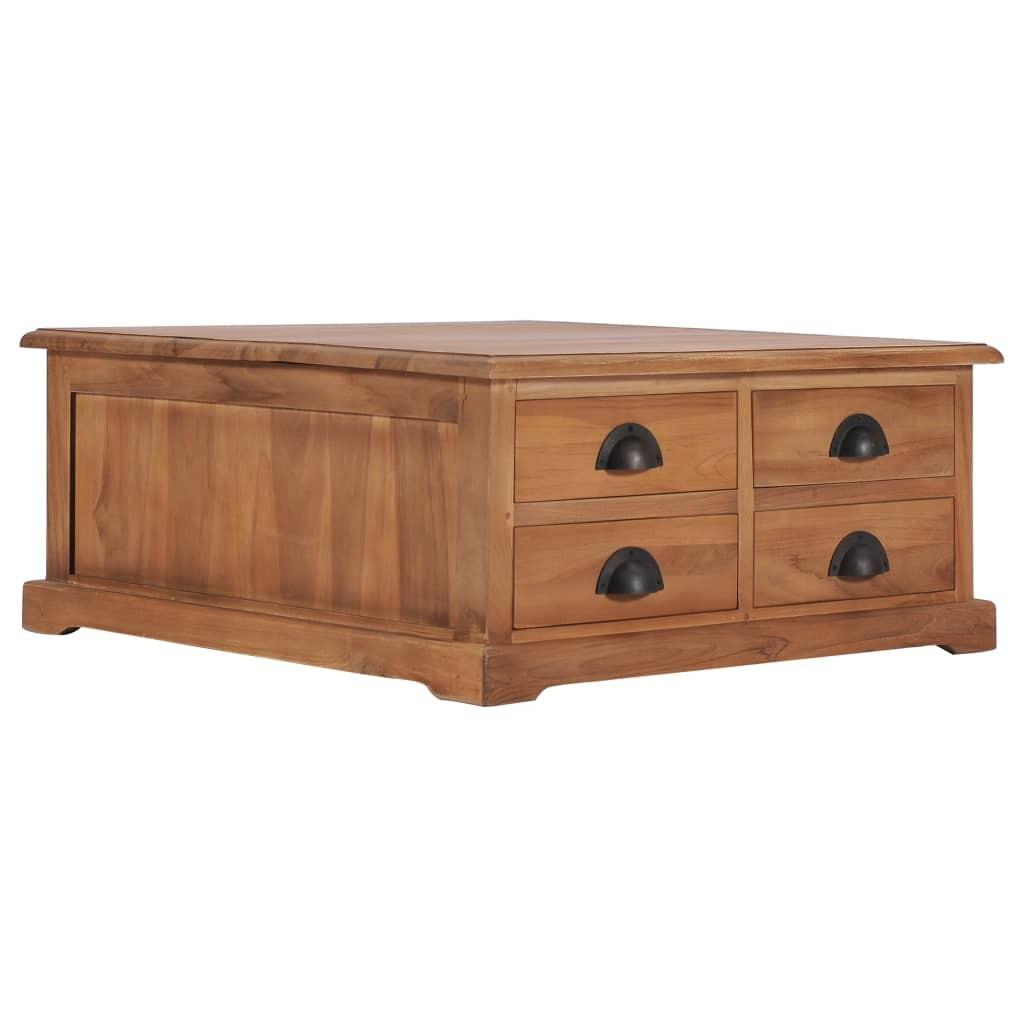 Sofabord 68 X 68 X 30 Cm Massivt Teaktræ