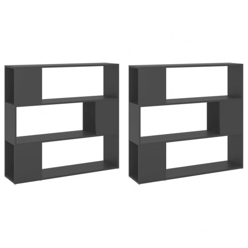 Bogreol/rumdeler 100x24x188 cm grå