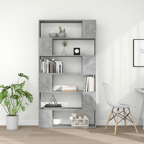 Bogskab/rumdeler 100x24x188 cm betongrå