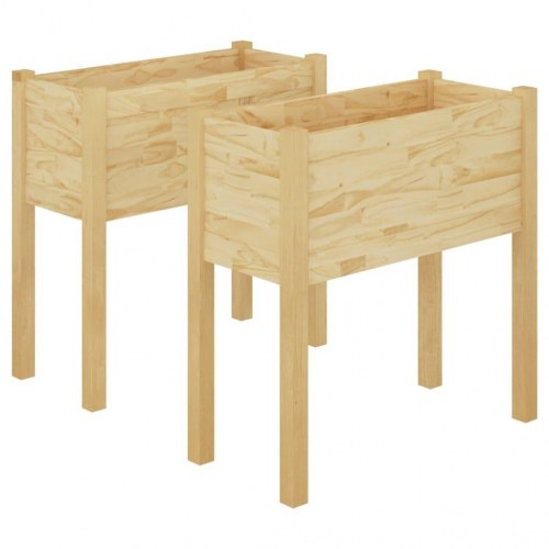 Plantekasser 2 stk. 70x31x70 cm massivt fyrretræ
