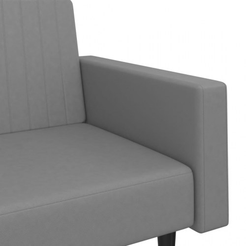 2-personers sovesofa kunstlæder grå
