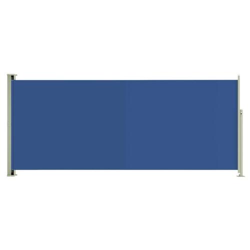 Sammenrullelig sidemarkise til terrassen 220x500 cm blå