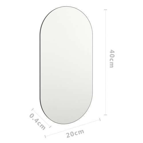 Vægspejl 40 × 20 cm - rammeløst glas, minimalistisk