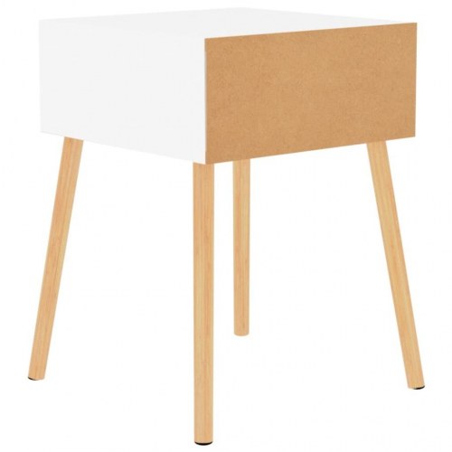Sengebord 40x40x56 cm konstrueret træ hvid