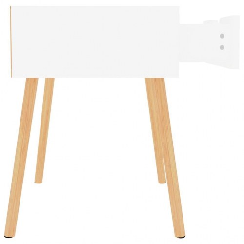Sengebord 40x40x56 cm konstrueret træ hvid