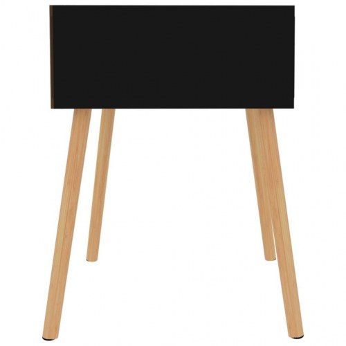 Sengebord 40x40x56 cm konstrueret træ sort
