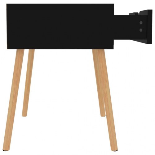 Sengebord 40x40x56 cm konstrueret træ sort