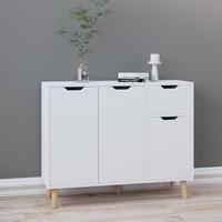 Skænk 90x30x72 cm konstrueret træ hvid