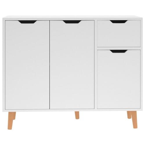 Skænk 90x30x72 cm konstrueret træ hvid