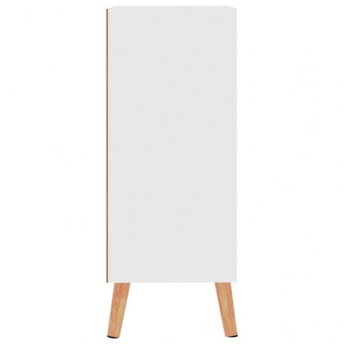 Skænk med opbevaring 60 x 30 x 72 cm i konstrueret træ - hvid