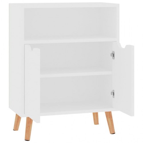 Skænk med opbevaring 60 x 30 x 72 cm i konstrueret træ - hvid