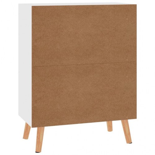 Skænk med opbevaring 60 x 30 x 72 cm i konstrueret træ - hvid