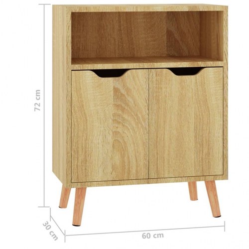 Skænk 60x30x72 cm konstrueret træ sonoma-eg