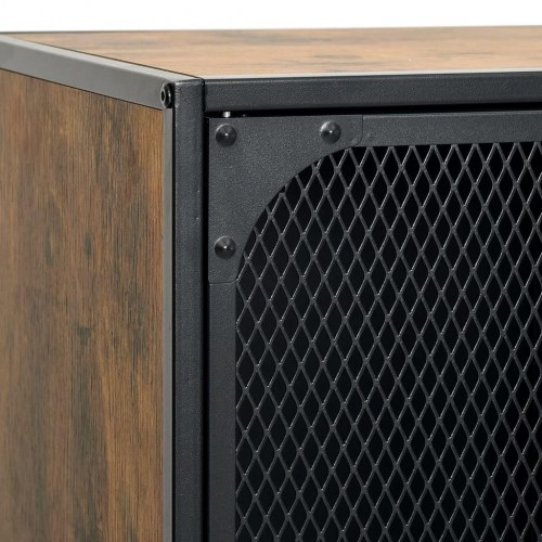 Opbevaringsskab 72x36x82 cm metal og MDF rustikbrun
