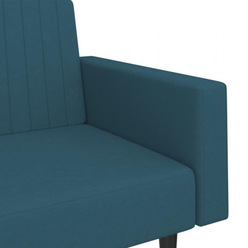 2-personers sovesofa fløjl blå
