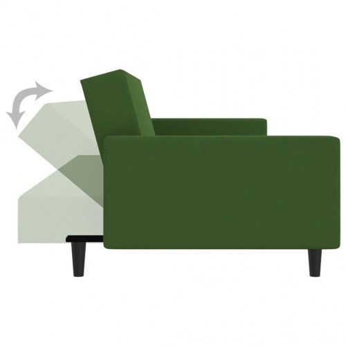2-personers sovesofa fløjl mørkegrøn