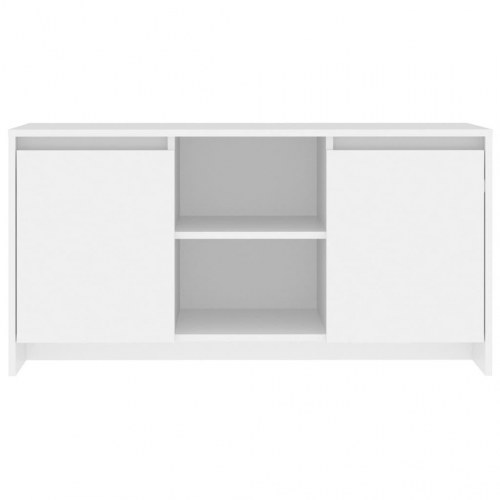 Tv-bord med opbevaring - hvid, 102 × 37,5 × 52,5 cm