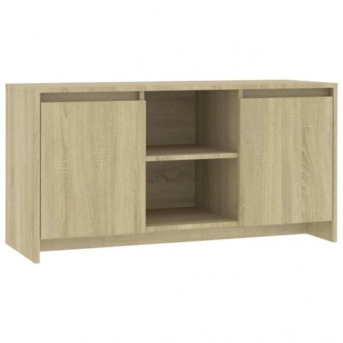 Tv-bord i konstrueret træ - 102 × 37,5 × 52,5 cm, sonoma-eg