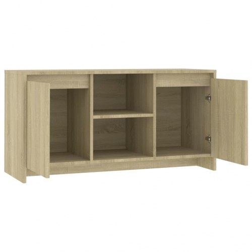 Tv-bord i konstrueret træ - 102 × 37,5 × 52,5 cm, sonoma-eg