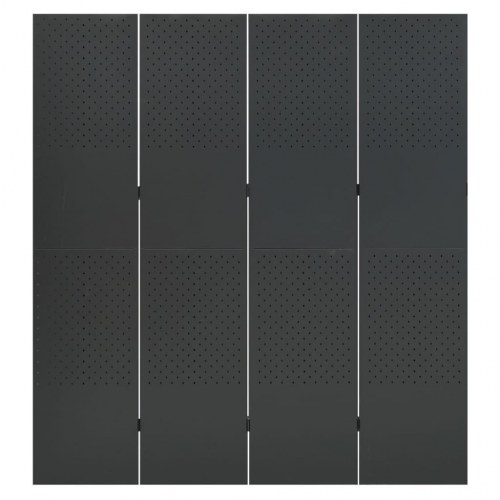 4-panels rumdelere 2 stk. 160x180 cm stål antracitgrå