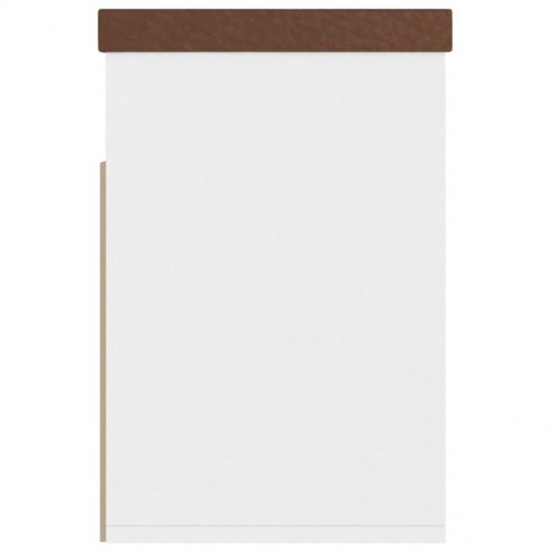 Skobænk med hynde 80x30x47 cm konstrueret træ hvid