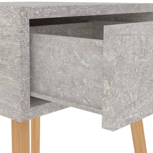Sengebord 40x40x56 cm spånplade betongrå