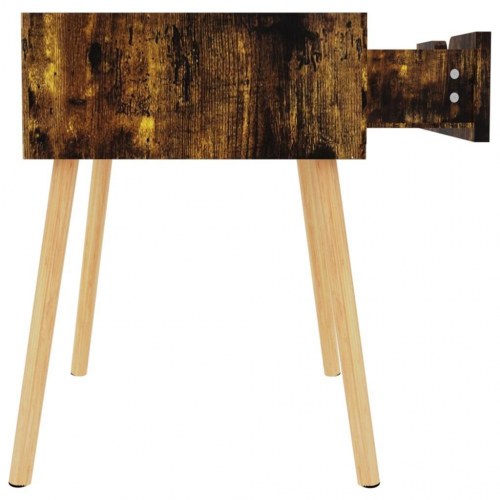 Sengebord 40×40×56 cm i konstrueret træ - røget egetræsfarve