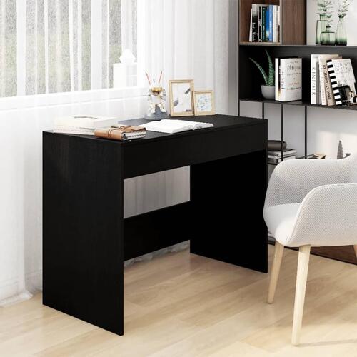 Skrivebord 101x50x76,5 cm konstrueret træ sort