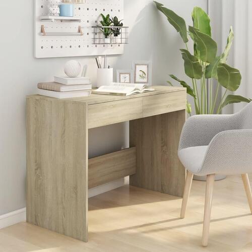 Skrivebord 101x50x76,5 cm spånplade sonoma-eg