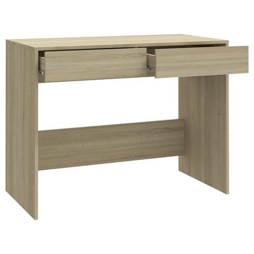Skrivebord 101x50x76,5 cm spånplade sonoma-eg