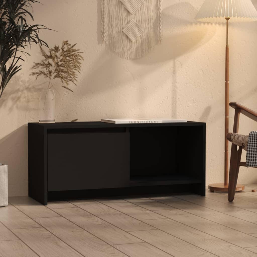 Tv bord 90x35x40 cm spånplade sort
