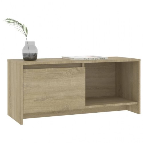 Tv-bord 90×35×40 cm i konstrueret træ - sonoma-eg