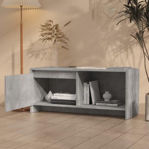Tv-bord i konstrueret træ 90 × 35 × 40 cm - betongrå
