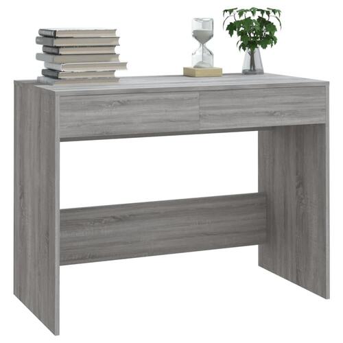 Skrivebord 101x50x76,5 cm konstrueret træ grå sonoma-eg