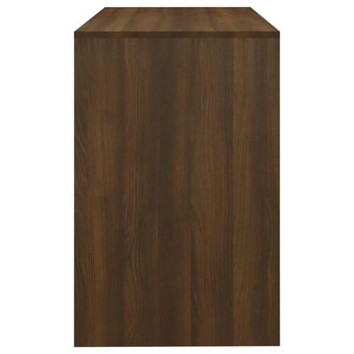 Skrivebord 101x50x76,5 cm konstrueret træ brun egetræsfarve