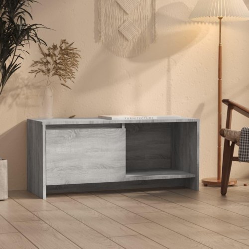 Tv-bord 90×35×40 cm i konstrueret træ - grå sonoma-eg