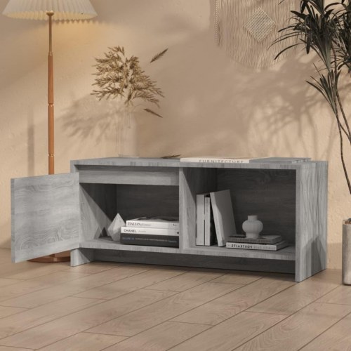 Tv-bord 90×35×40 cm i konstrueret træ - grå sonoma-eg
