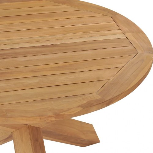 Rundt havebord Ø110 x 75 cm i massivt teaktræ