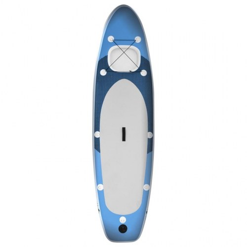 Oppusteligt paddleboardsæt 330 × 76 × 10 cm - havblå SUP med sæde og vindue