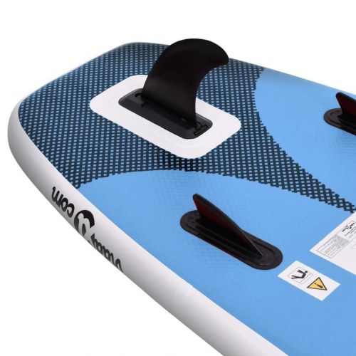 Oppusteligt paddleboardsæt 330 × 76 × 10 cm - havblå SUP med sæde og vindue
