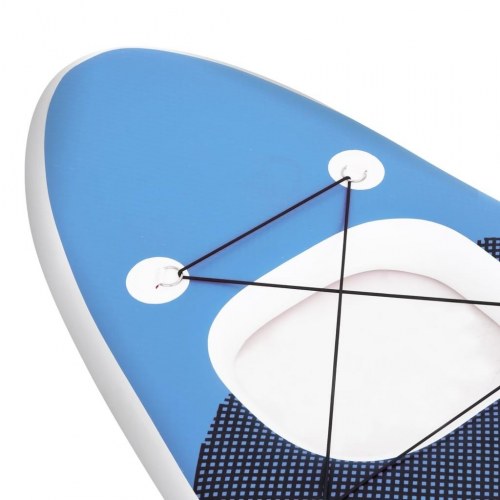 Oppusteligt paddleboardsæt 330 × 76 × 10 cm - havblå SUP med sæde og vindue
